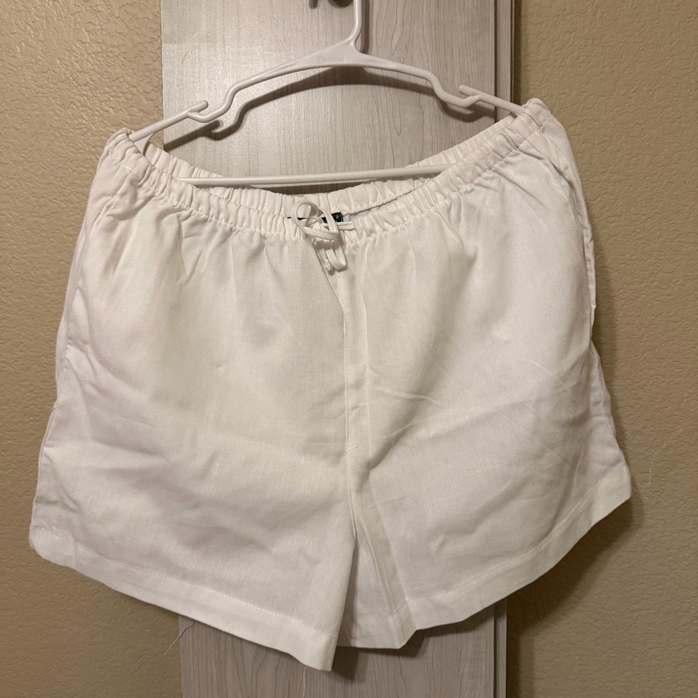 Women's White Casual Shorts